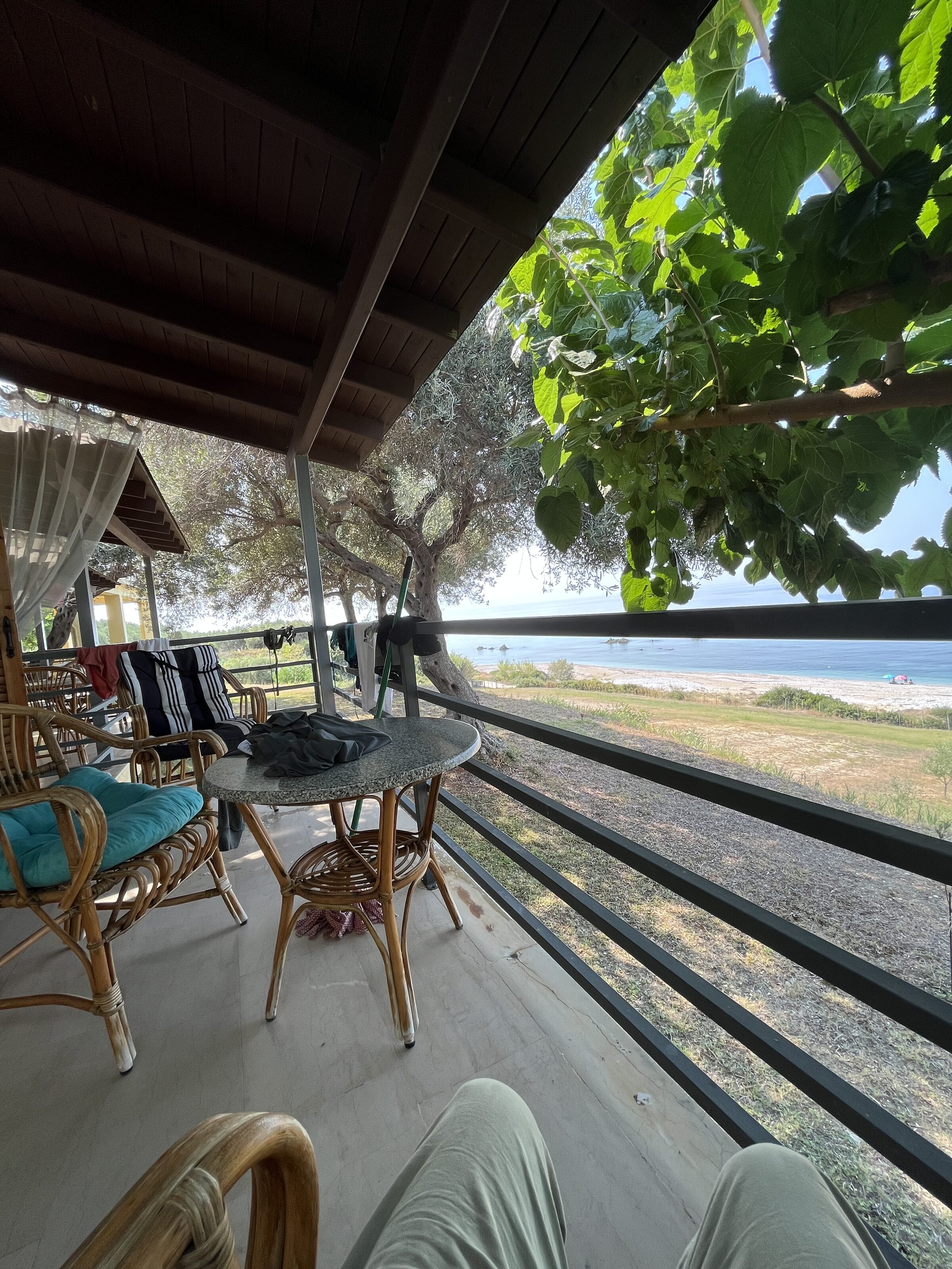 Sea-view terrace at Kalamaki Beach