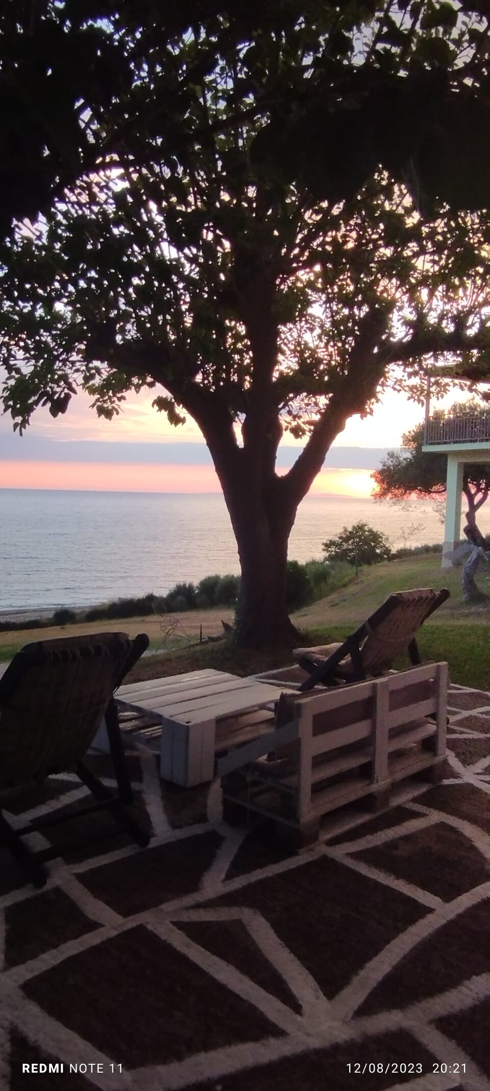 Sunset terrace at Kalamaki Beach